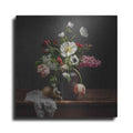 Luxe Metal Art 'Pear And Parrot Tulip Still Life' by Leah McLean Metal Wall Art