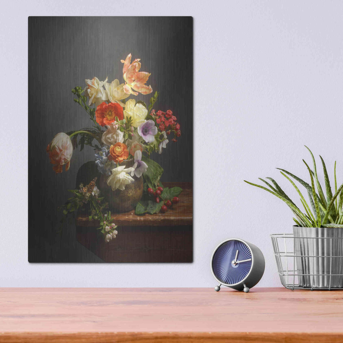 Luxe Metal Art 'A Study On Tulips' by Leah McLean Metal Wall Art,12x16