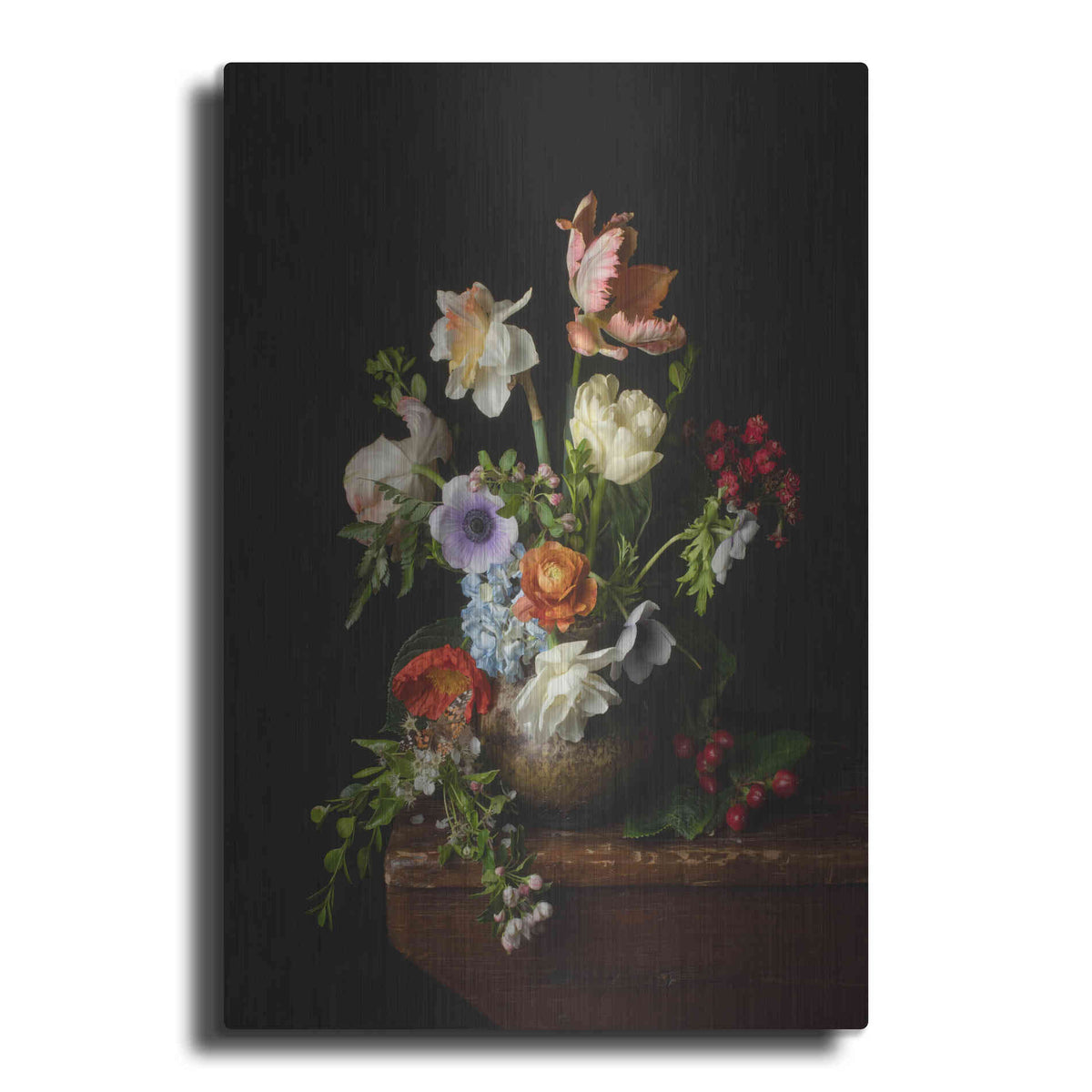 Luxe Metal Art 'A Bounty Of Spring Blooms' by Leah McLean Metal Wall Art