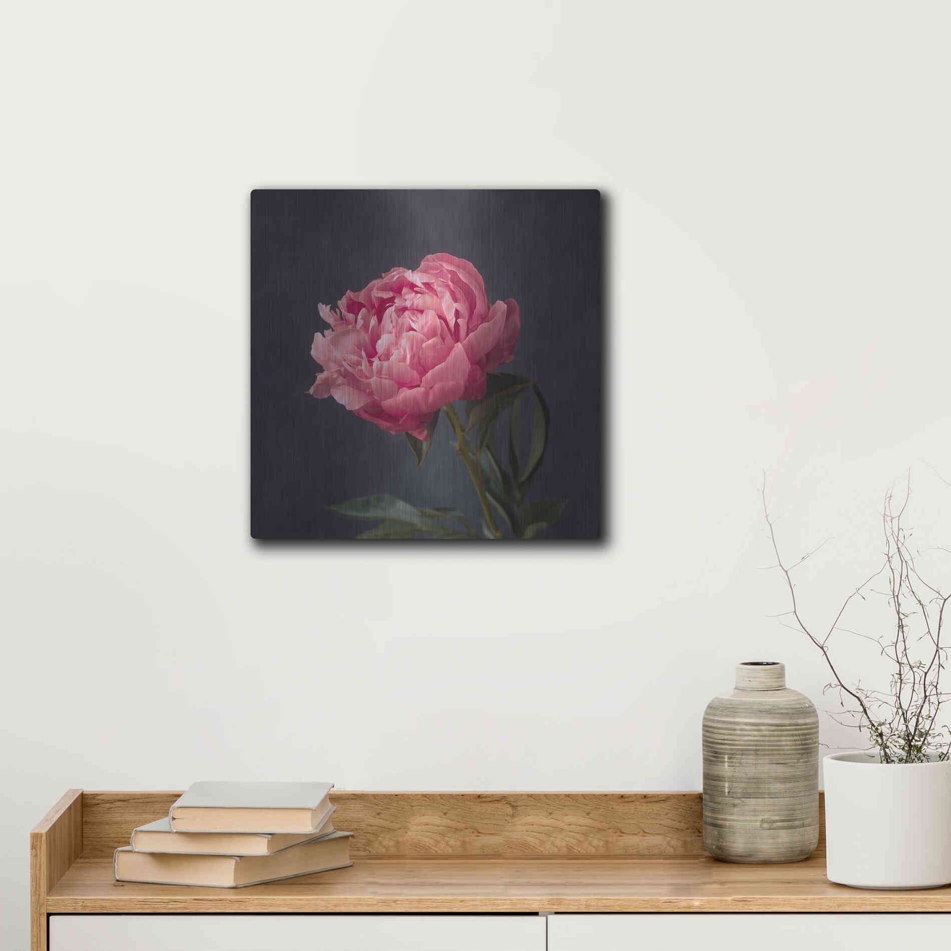 Luxe Metal Art 'Perfectly Pink' by Leah McLean Metal Wall Art,12x12