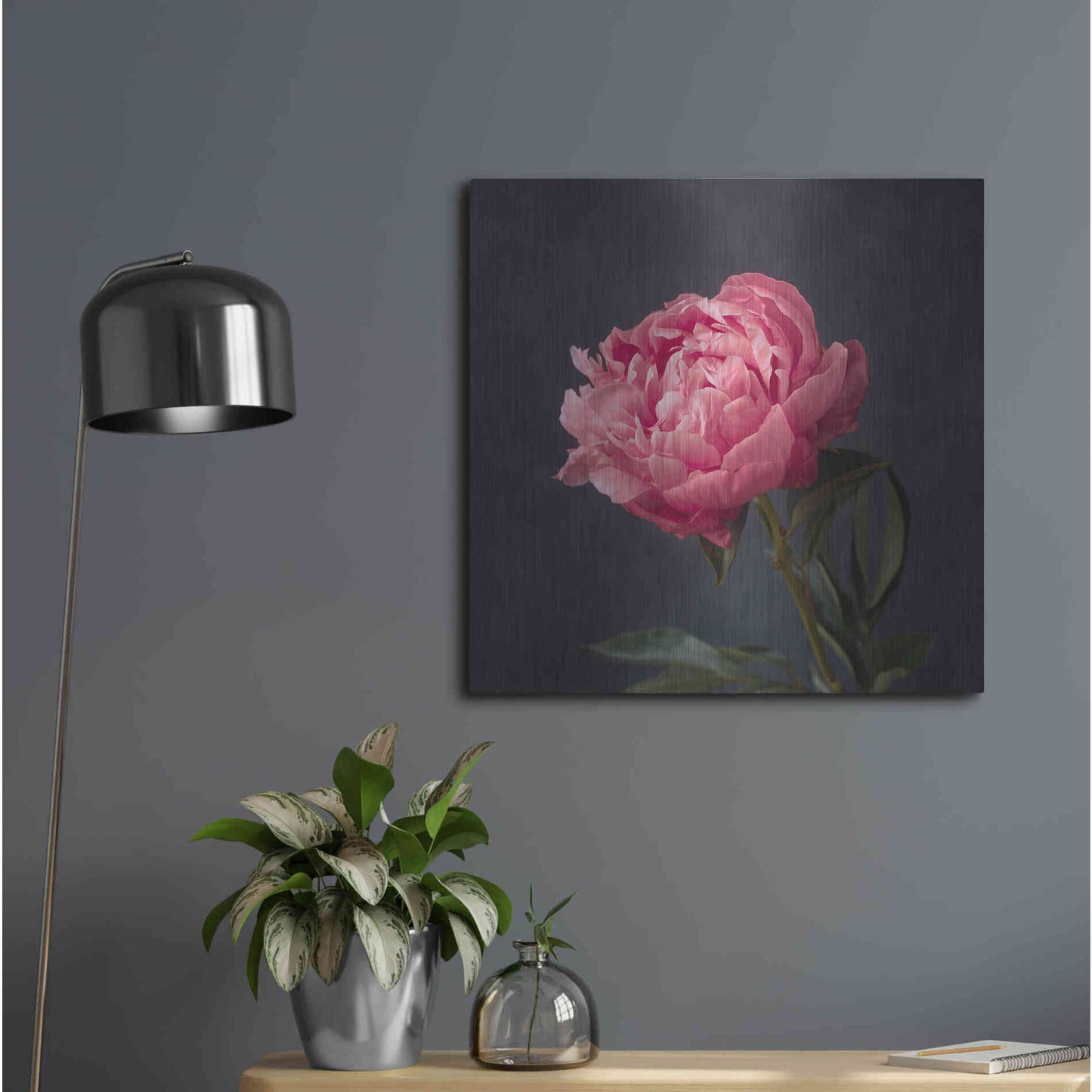 Luxe Metal Art 'Perfectly Pink' by Leah McLean Metal Wall Art,24x24