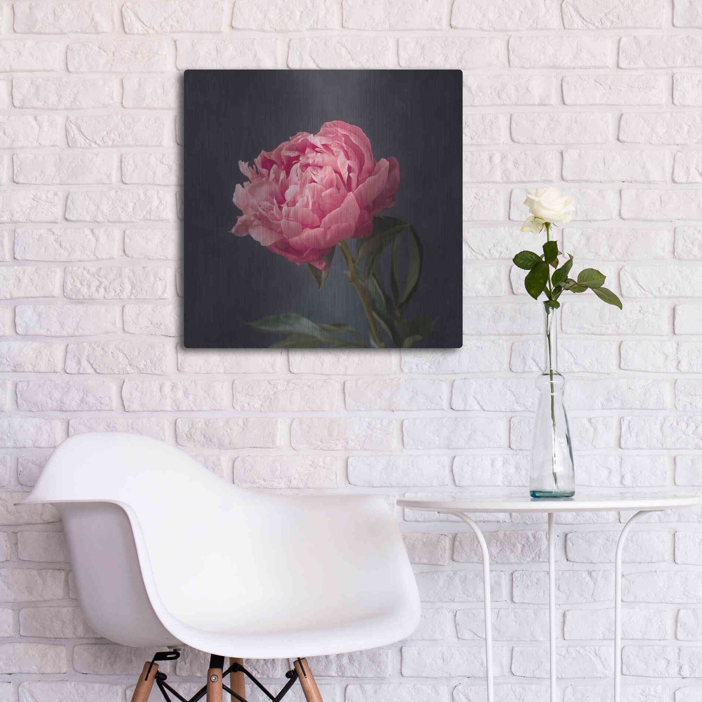 Luxe Metal Art 'Perfectly Pink' by Leah McLean Metal Wall Art,24x24