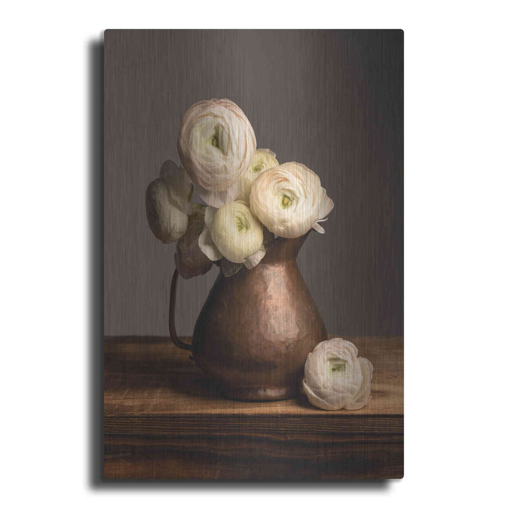 Luxe Metal Art 'Pitcher Perfect Petals' by Leah McLean Metal Wall Art