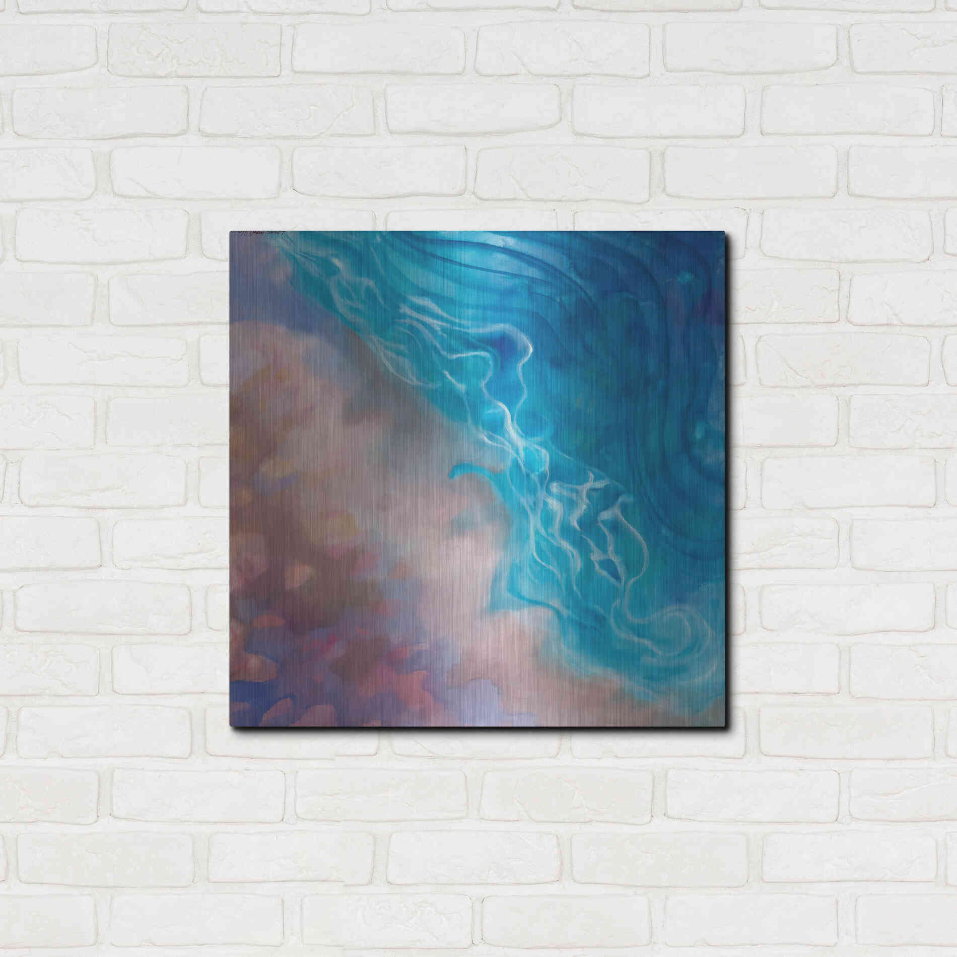 Luxe Metal Art 'Beachy Pinks' by Louise Montillio Metal Wall Art,24x24