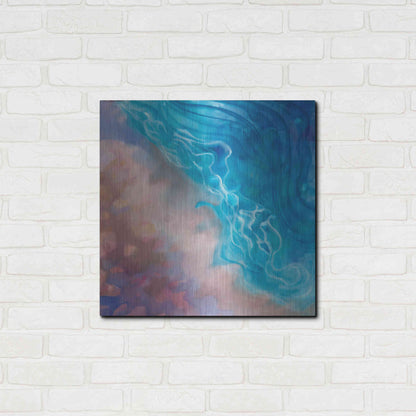 Luxe Metal Art 'Beachy Pinks' by Louise Montillio Metal Wall Art,24x24