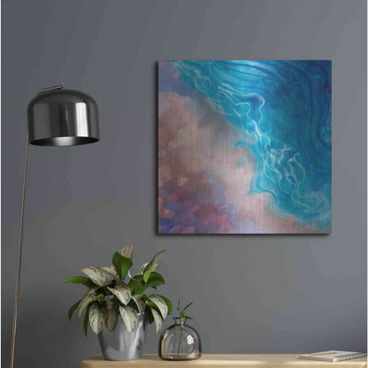 Luxe Metal Art 'Beachy Pinks' by Louise Montillio Metal Wall Art,24x24