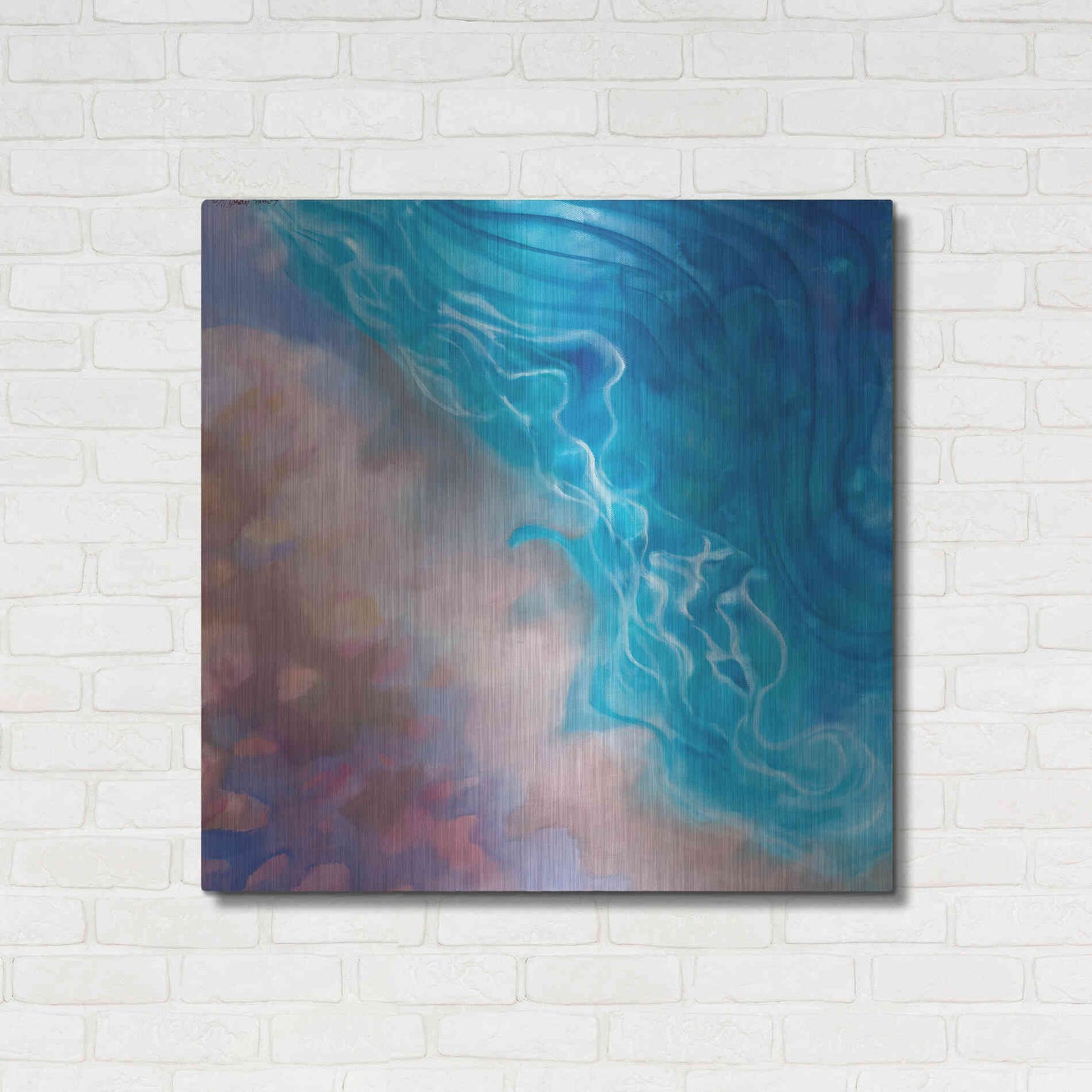 Luxe Metal Art 'Beachy Pinks' by Louise Montillio Metal Wall Art,36x36