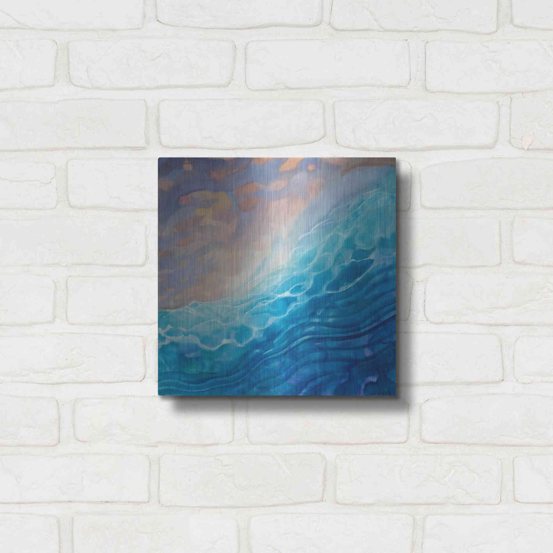 Luxe Metal Art 'Beachy Naples' by Louise Montillio Metal Wall Art,12x12