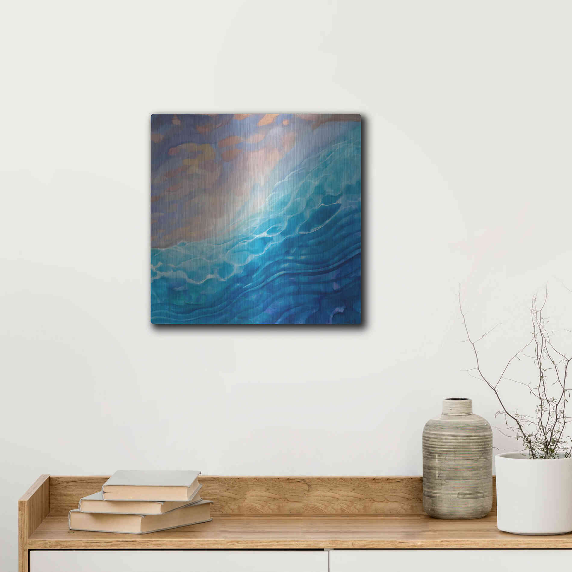 Luxe Metal Art 'Beachy Naples' by Louise Montillio Metal Wall Art,12x12