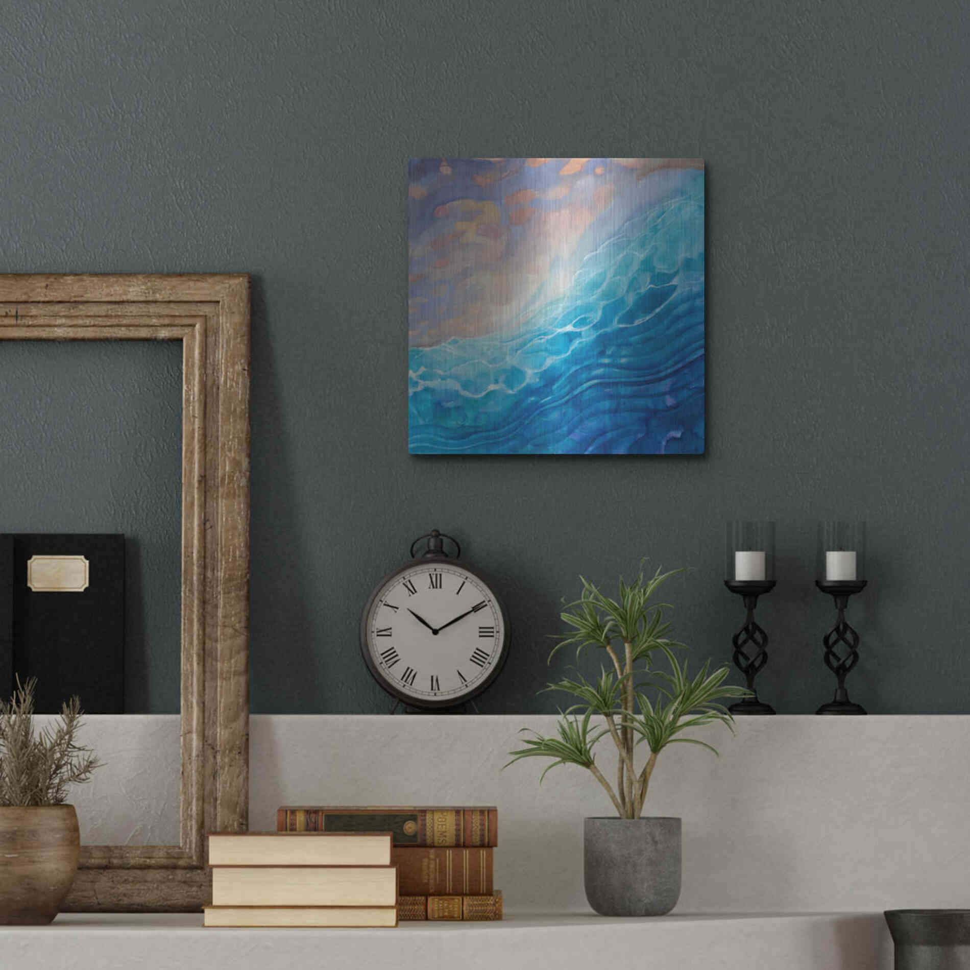 Luxe Metal Art 'Beachy Naples' by Louise Montillio Metal Wall Art,12x12