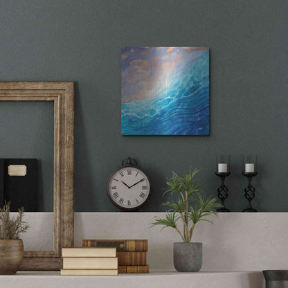 Luxe Metal Art 'Beachy Naples' by Louise Montillio Metal Wall Art,12x12