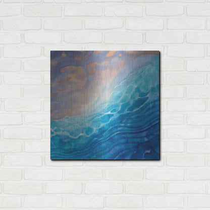 Luxe Metal Art 'Beachy Naples' by Louise Montillio Metal Wall Art,24x24