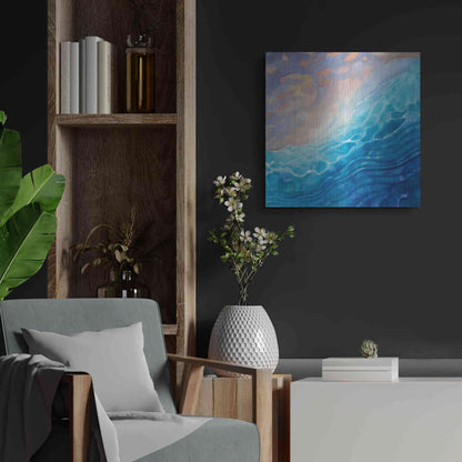 Luxe Metal Art 'Beachy Naples' by Louise Montillio Metal Wall Art,24x24