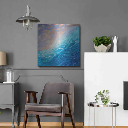 Luxe Metal Art 'Beachy Naples' by Louise Montillio Metal Wall Art,24x24