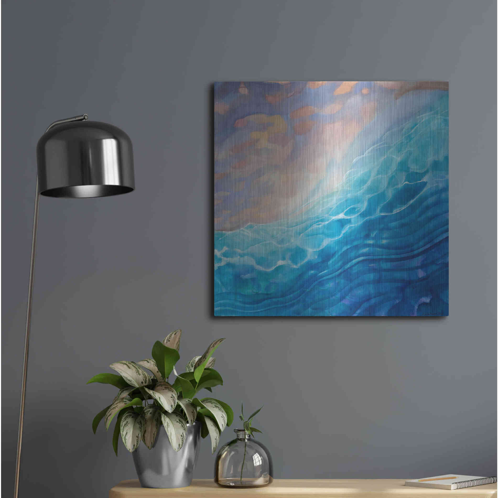 Luxe Metal Art 'Beachy Naples' by Louise Montillio Metal Wall Art,24x24