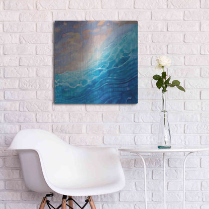 Luxe Metal Art 'Beachy Naples' by Louise Montillio Metal Wall Art,24x24