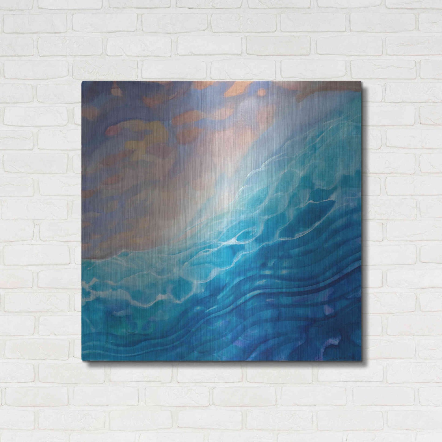 Luxe Metal Art 'Beachy Naples' by Louise Montillio Metal Wall Art,36x36