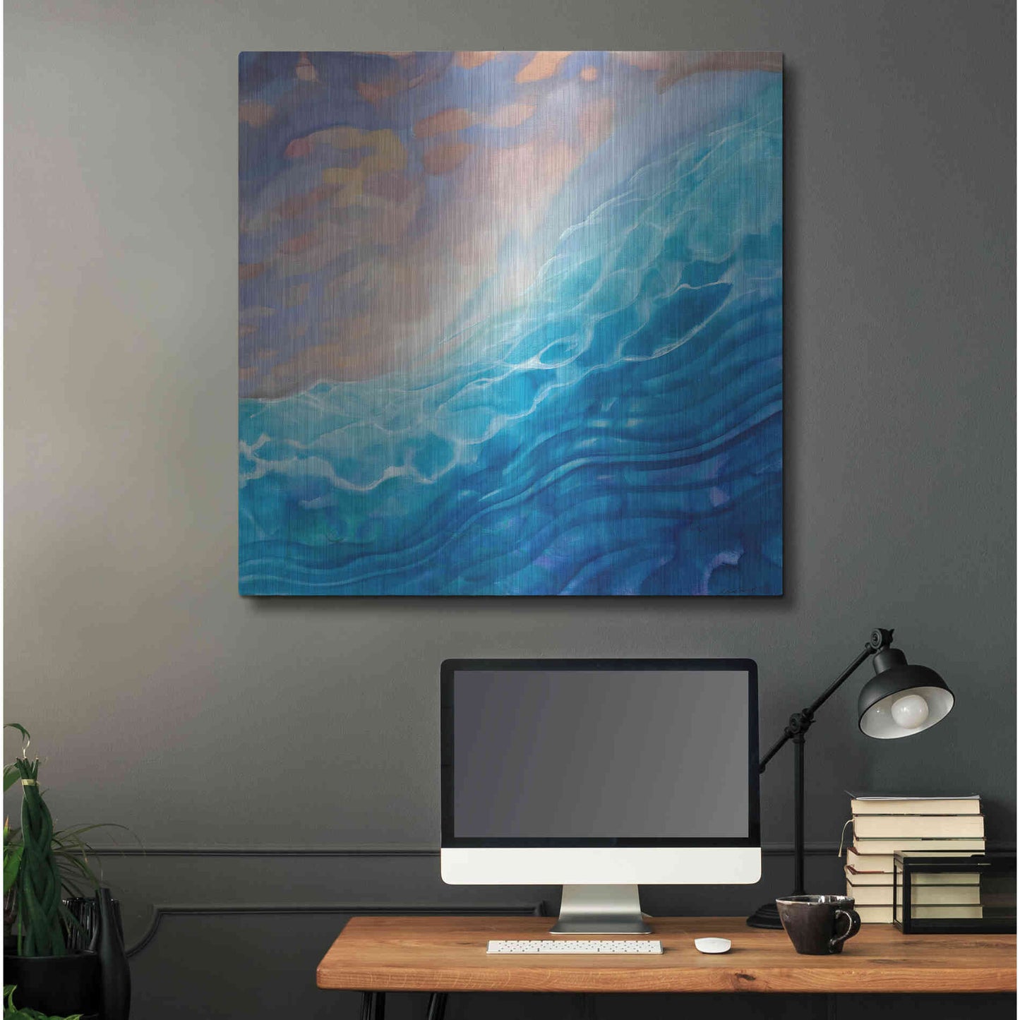 Luxe Metal Art 'Beachy Naples' by Louise Montillio Metal Wall Art,36x36