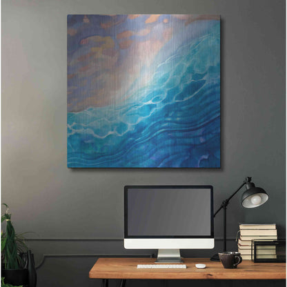 Luxe Metal Art 'Beachy Naples' by Louise Montillio Metal Wall Art,36x36