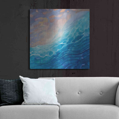 Luxe Metal Art 'Beachy Naples' by Louise Montillio Metal Wall Art,36x36