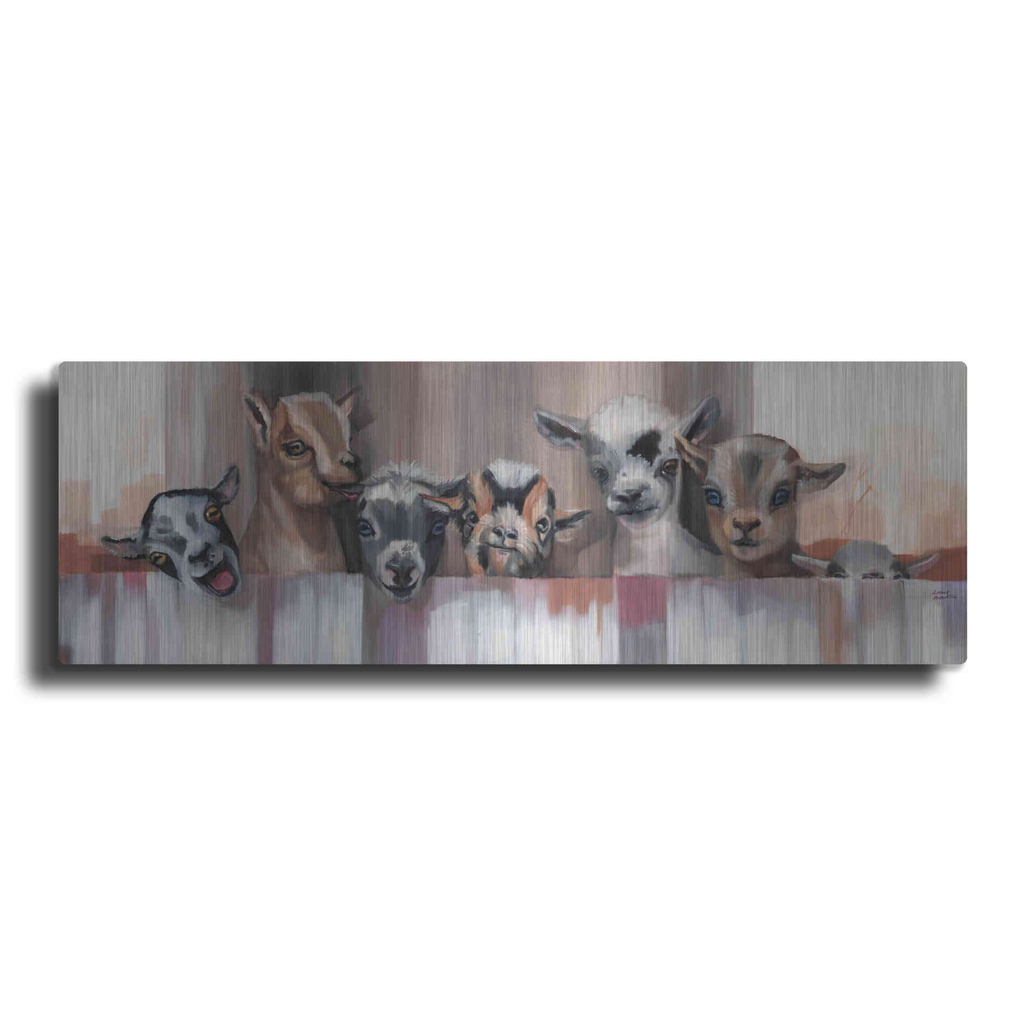 Luxe Metal Art 'Goat Party' by Louise Montillio Metal Wall Art