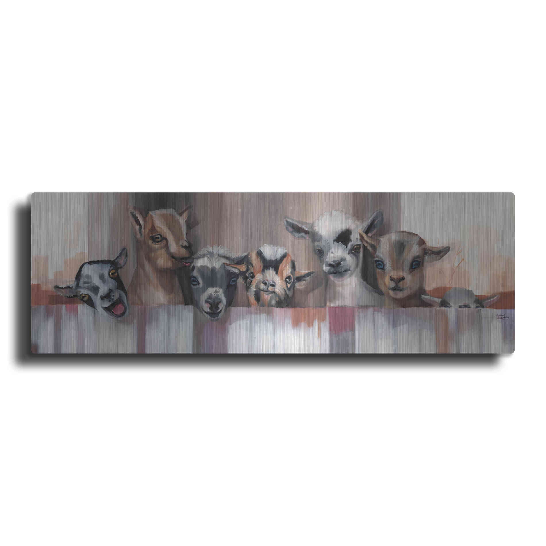 Luxe Metal Art 'Goat Party' by Louise Montillio Metal Wall Art