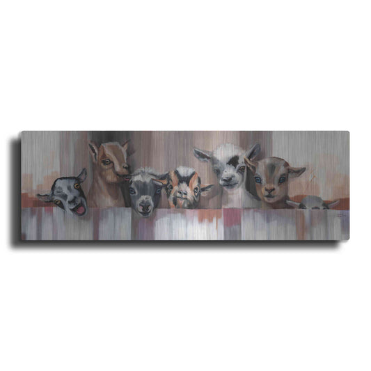 Luxe Metal Art 'Goat Party' by Louise Montillio Metal Wall Art