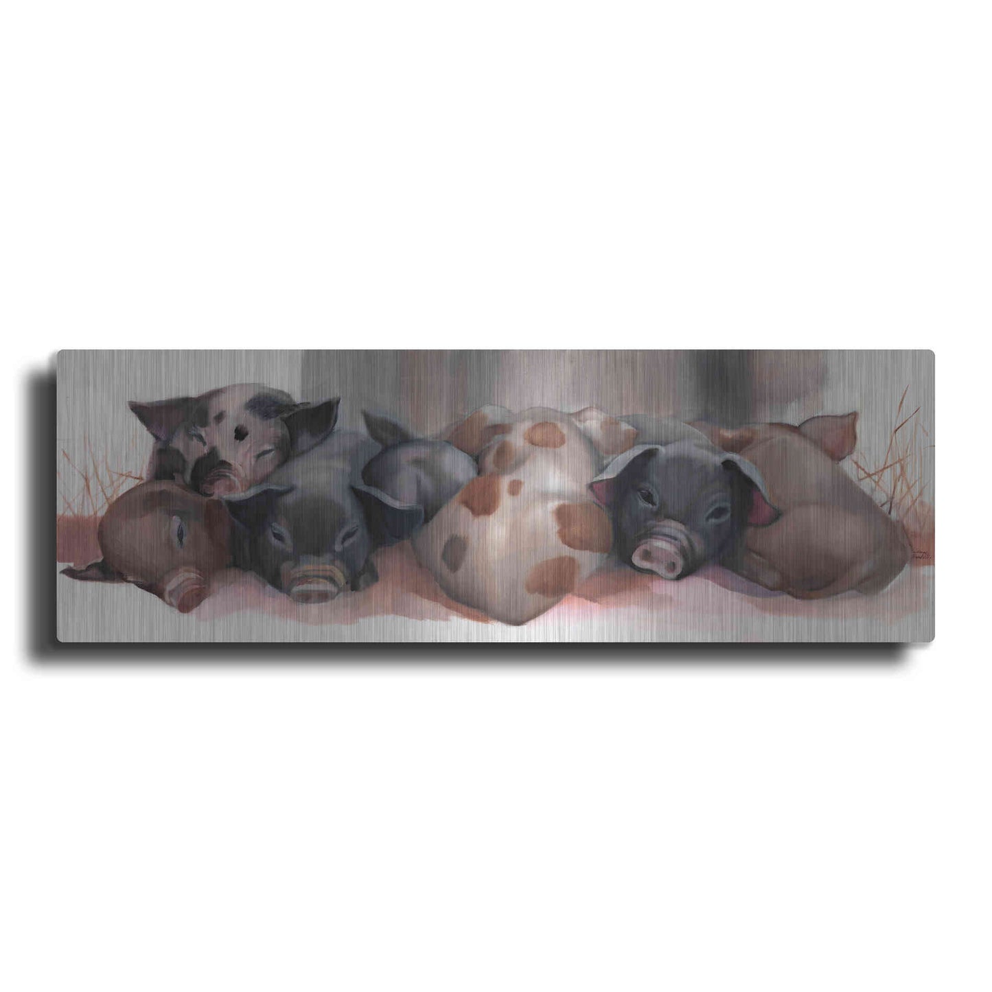 Luxe Metal Art 'Pig Pile' by Louise Montillio Metal Wall Art