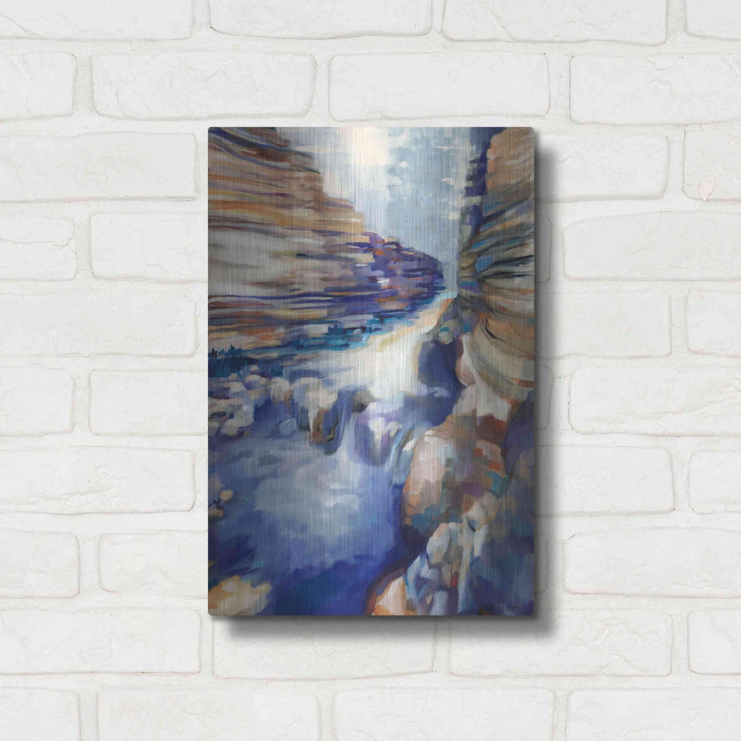 Luxe Metal Art 'Havasu Blue' by Louise Montillio Metal Wall Art,12x16