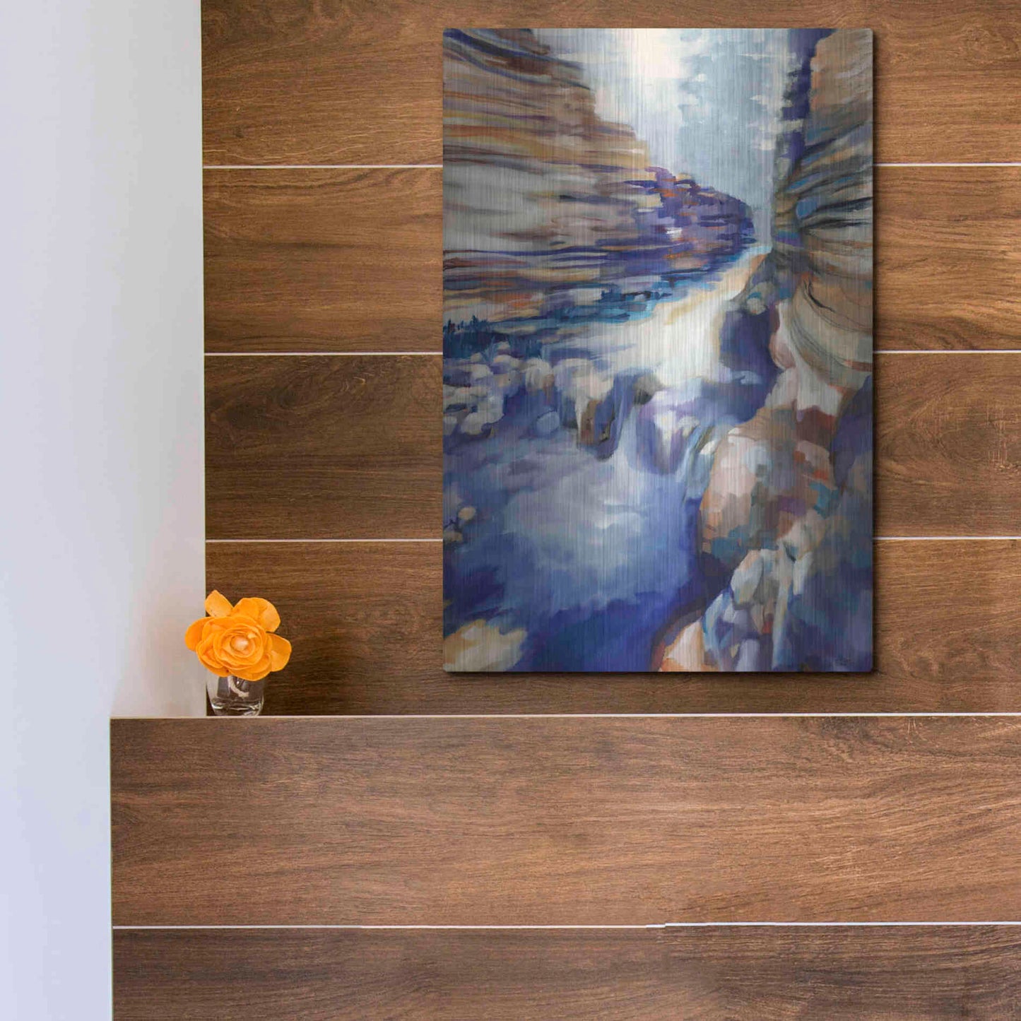 Luxe Metal Art 'Havasu Blue' by Louise Montillio Metal Wall Art,12x16