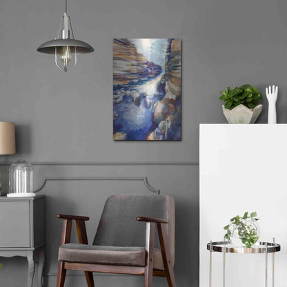 Luxe Metal Art 'Havasu Blue' by Louise Montillio Metal Wall Art,16x24