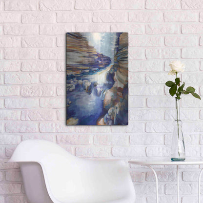 Luxe Metal Art 'Havasu Blue' by Louise Montillio Metal Wall Art,16x24