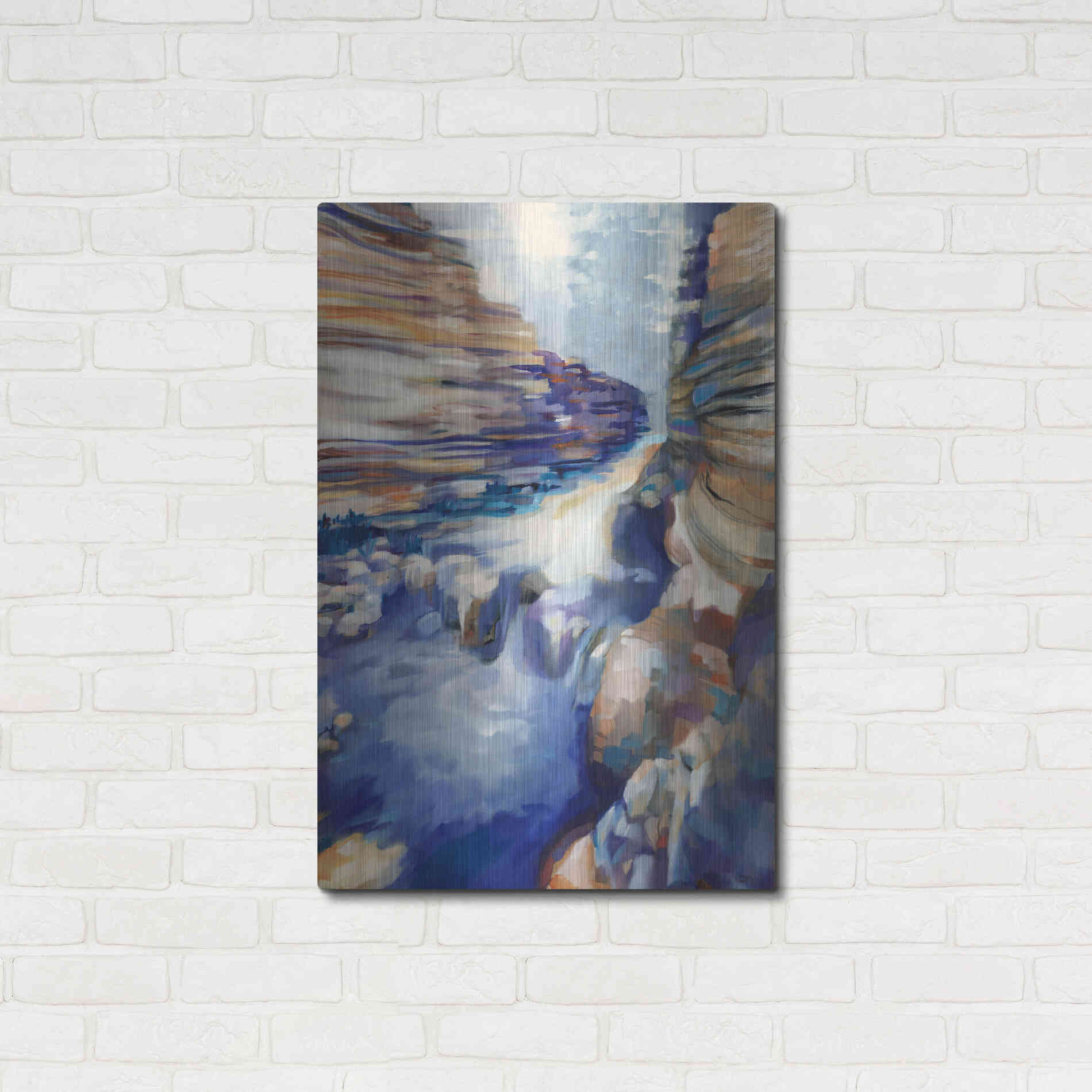 Luxe Metal Art 'Havasu Blue' by Louise Montillio Metal Wall Art,24x36