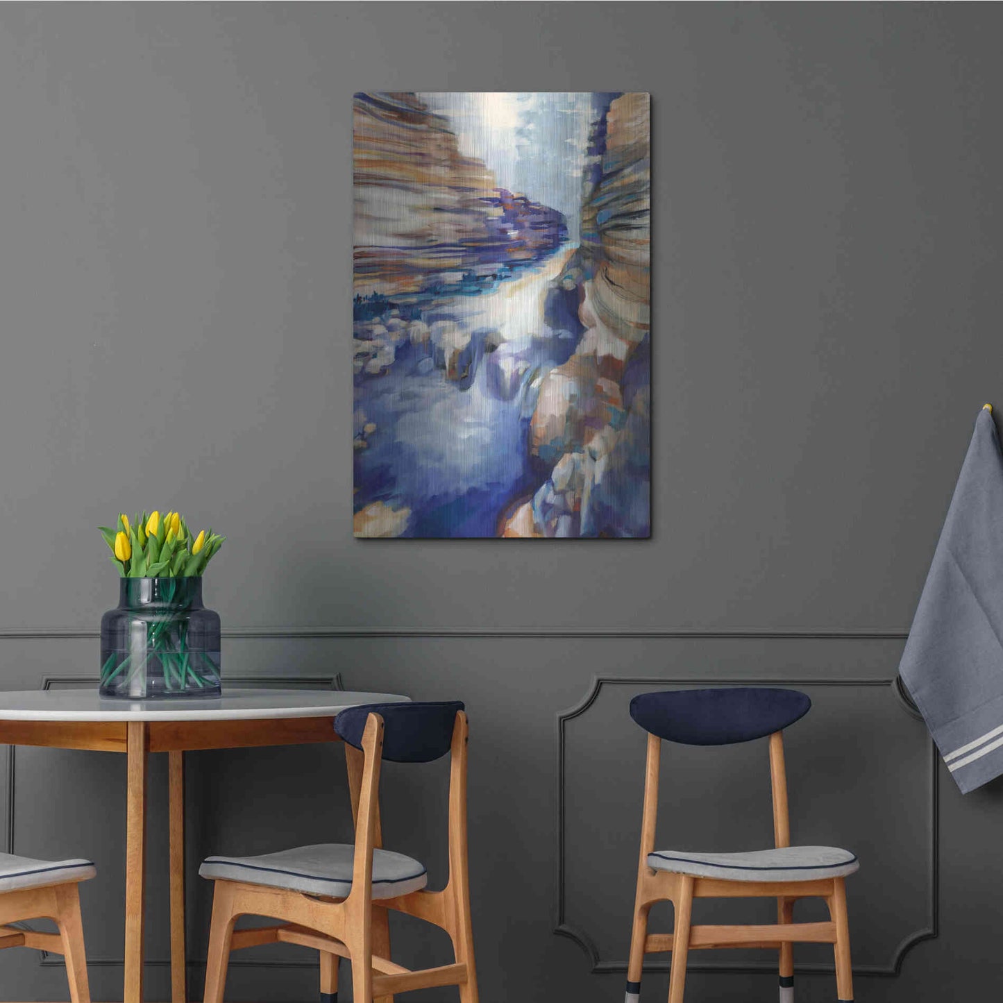 Luxe Metal Art 'Havasu Blue' by Louise Montillio Metal Wall Art,24x36