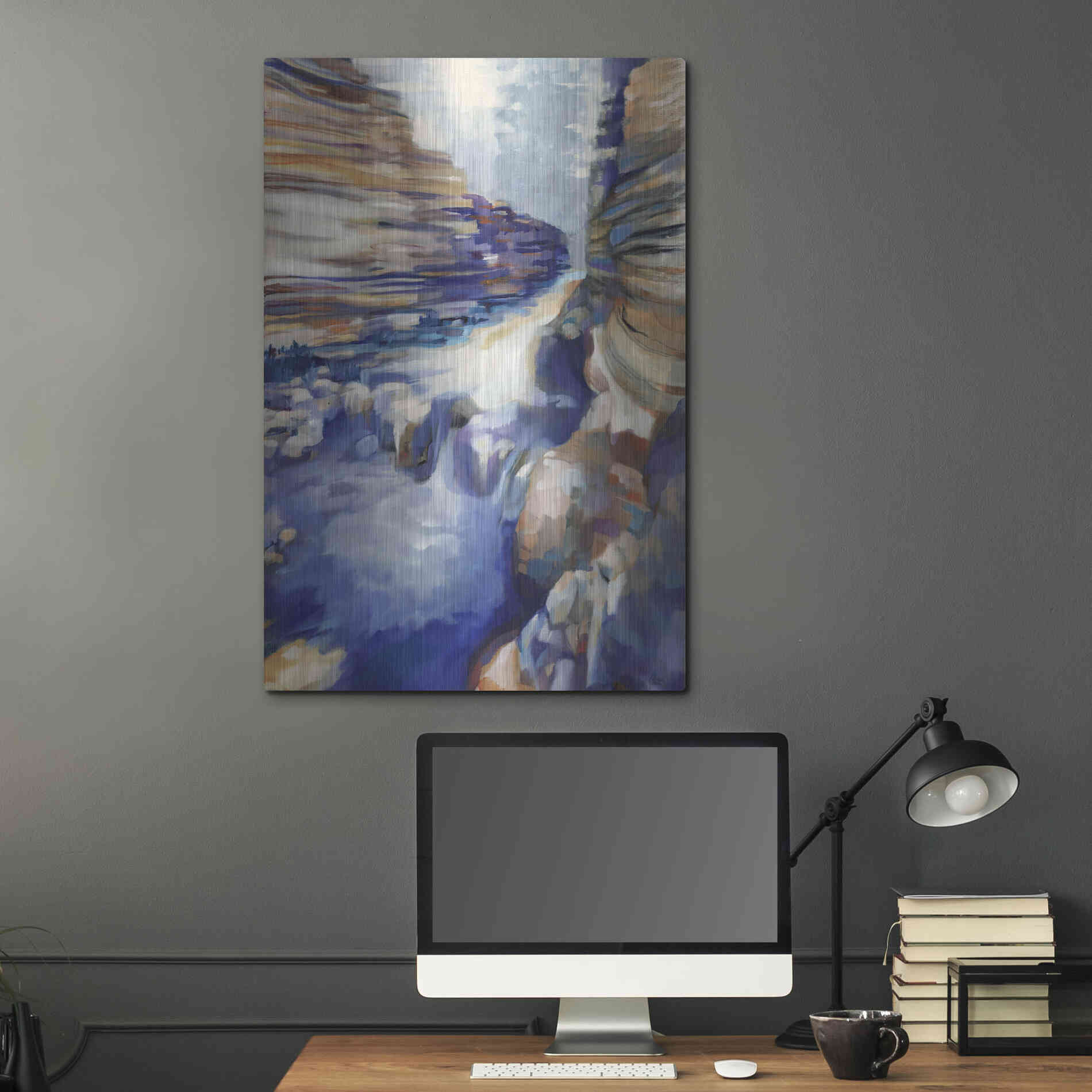 Luxe Metal Art 'Havasu Blue' by Louise Montillio Metal Wall Art,24x36