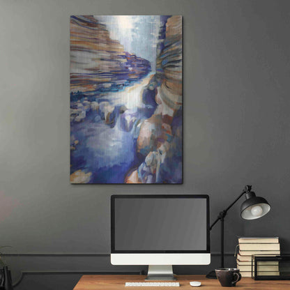 Luxe Metal Art 'Havasu Blue' by Louise Montillio Metal Wall Art,24x36