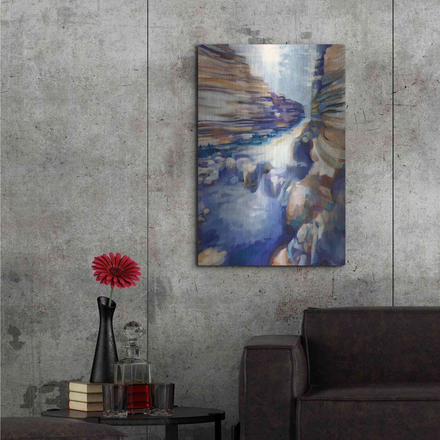 Luxe Metal Art 'Havasu Blue' by Louise Montillio Metal Wall Art,24x36