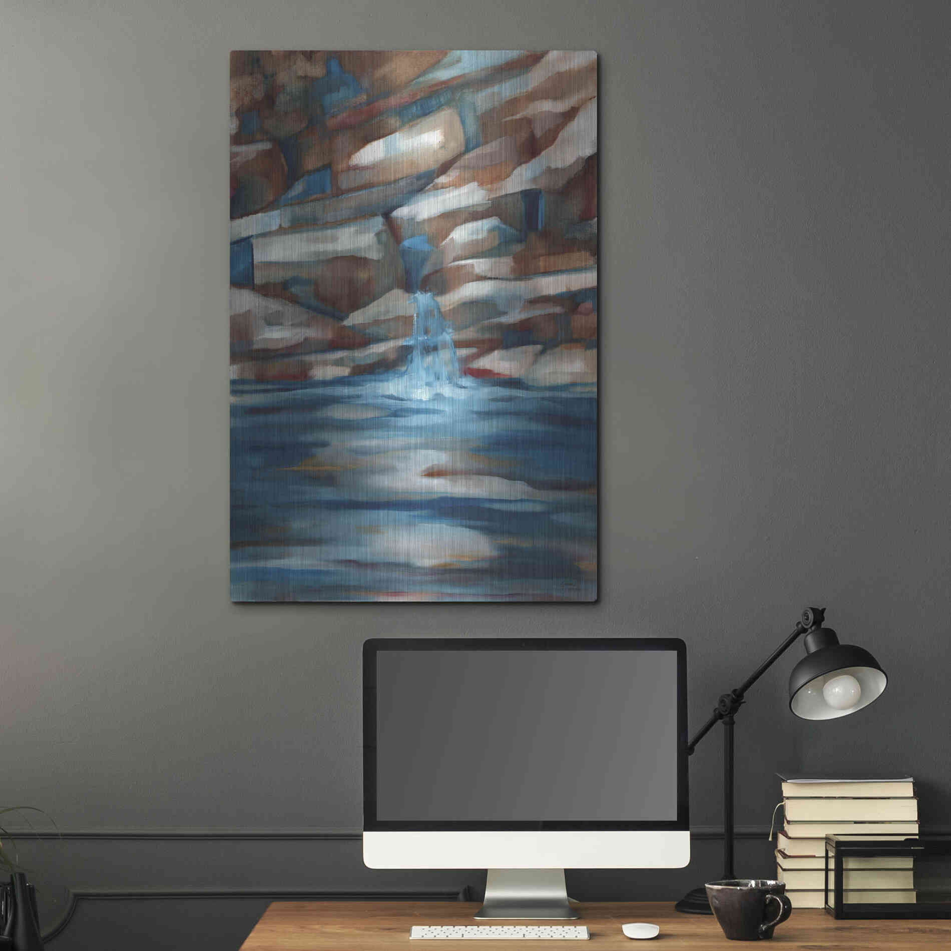 Luxe Metal Art 'Havasu Fall' by Louise Montillio Metal Wall Art,24x36