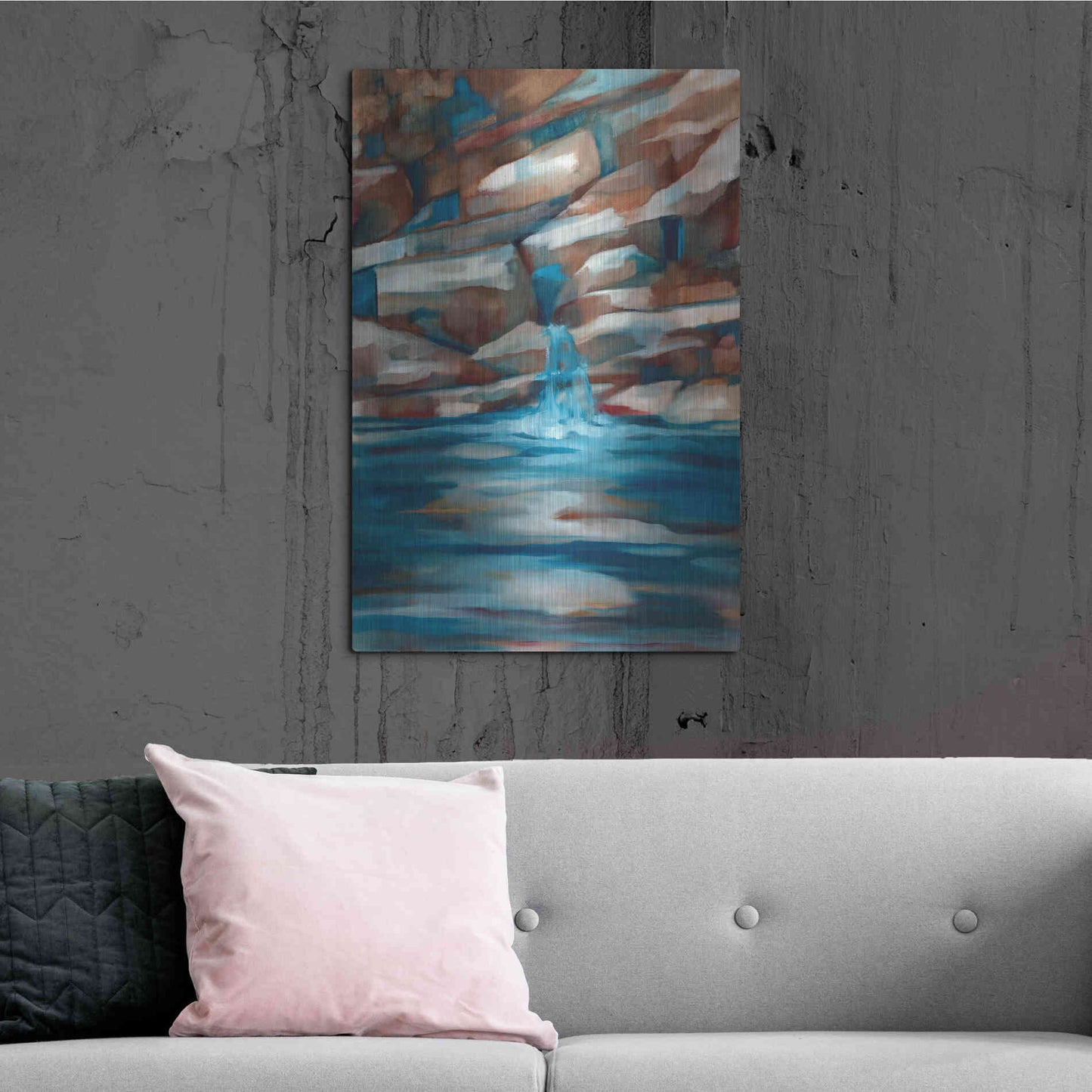 Luxe Metal Art 'Havasu Fall' by Louise Montillio Metal Wall Art,24x36
