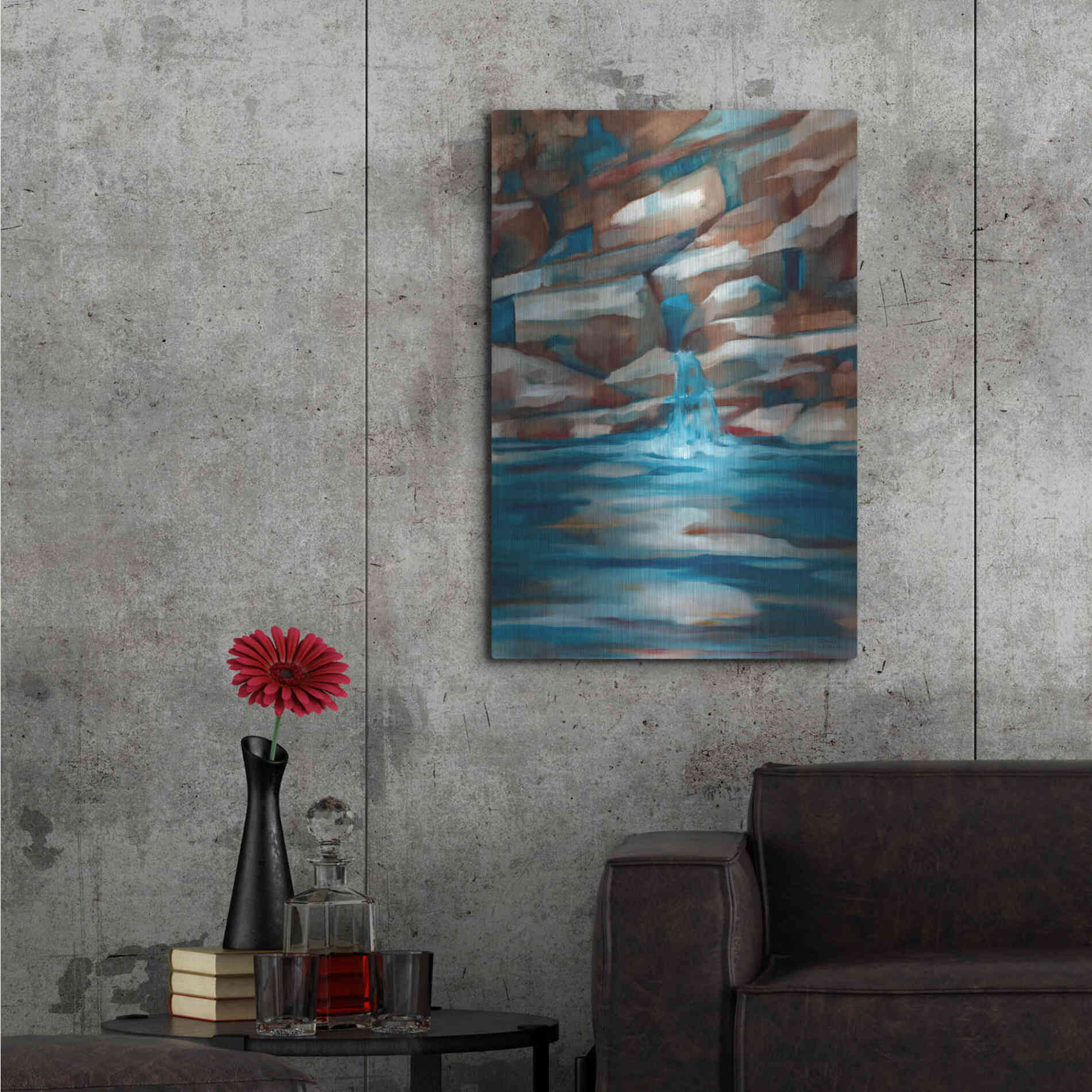 Luxe Metal Art 'Havasu Fall' by Louise Montillio Metal Wall Art,24x36
