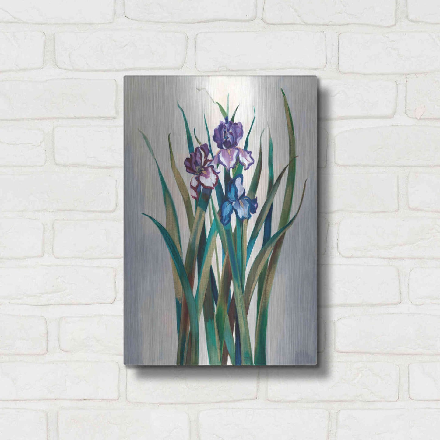 Luxe Metal Art 'Iris Jewels' by Louise Montillio Metal Wall Art,12x16