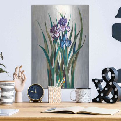 Luxe Metal Art 'Iris Jewels' by Louise Montillio Metal Wall Art,12x16