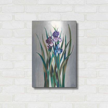 Luxe Metal Art 'Iris Jewels' by Louise Montillio Metal Wall Art,16x24