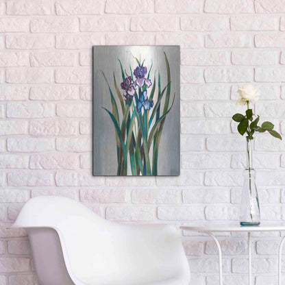 Luxe Metal Art 'Iris Jewels' by Louise Montillio Metal Wall Art,16x24