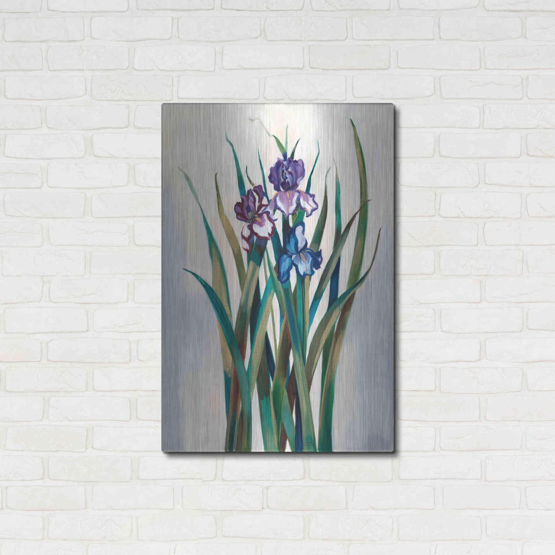 Luxe Metal Art 'Iris Jewels' by Louise Montillio Metal Wall Art,24x36