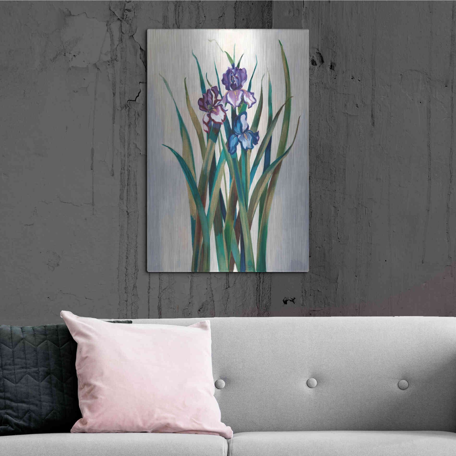 Luxe Metal Art 'Iris Jewels' by Louise Montillio Metal Wall Art,24x36