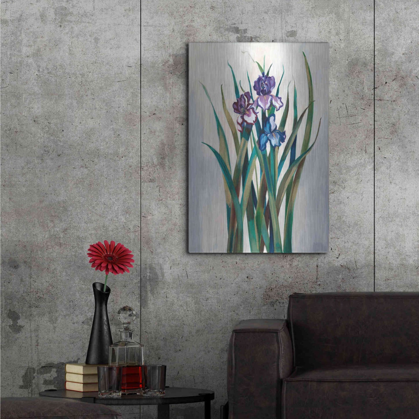 Luxe Metal Art 'Iris Jewels' by Louise Montillio Metal Wall Art,24x36