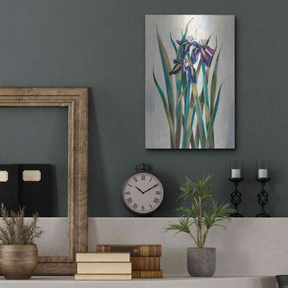 Luxe Metal Art 'Iris Inlay' by Louise Montillio Metal Wall Art,12x16