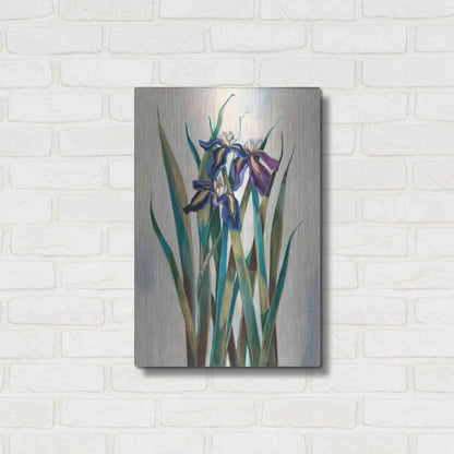 Luxe Metal Art 'Iris Inlay' by Louise Montillio Metal Wall Art,16x24