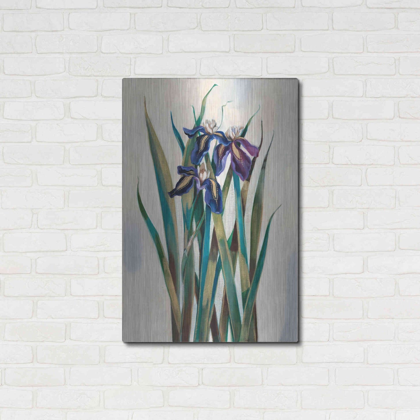 Luxe Metal Art 'Iris Inlay' by Louise Montillio Metal Wall Art,24x36